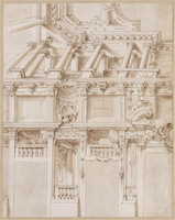 K II 011
<br/>
Ontwerp voor quadratura-beschildering
<br/>
<em>Mitelli, Agostino (1609-1660) - kopie naar</em>